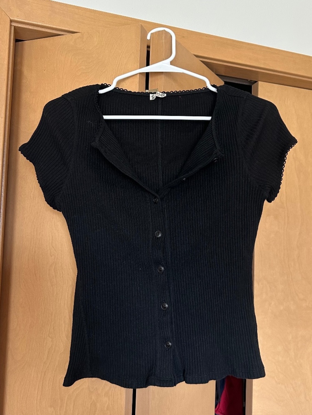 Free People Intimately Black Button Up